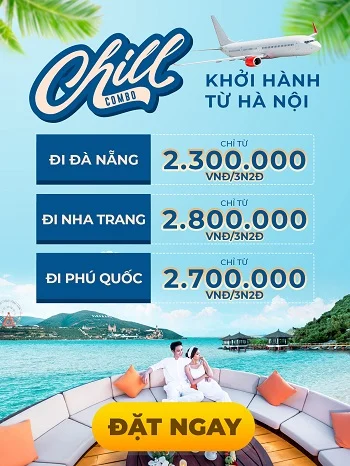 [Hà Nội-Đà Nẵng/Hội An] CHILL COMBO 3N2Đ Phòng/ Villa Vinpearl + VMB Bamboo Airways + 6 bữa buffet