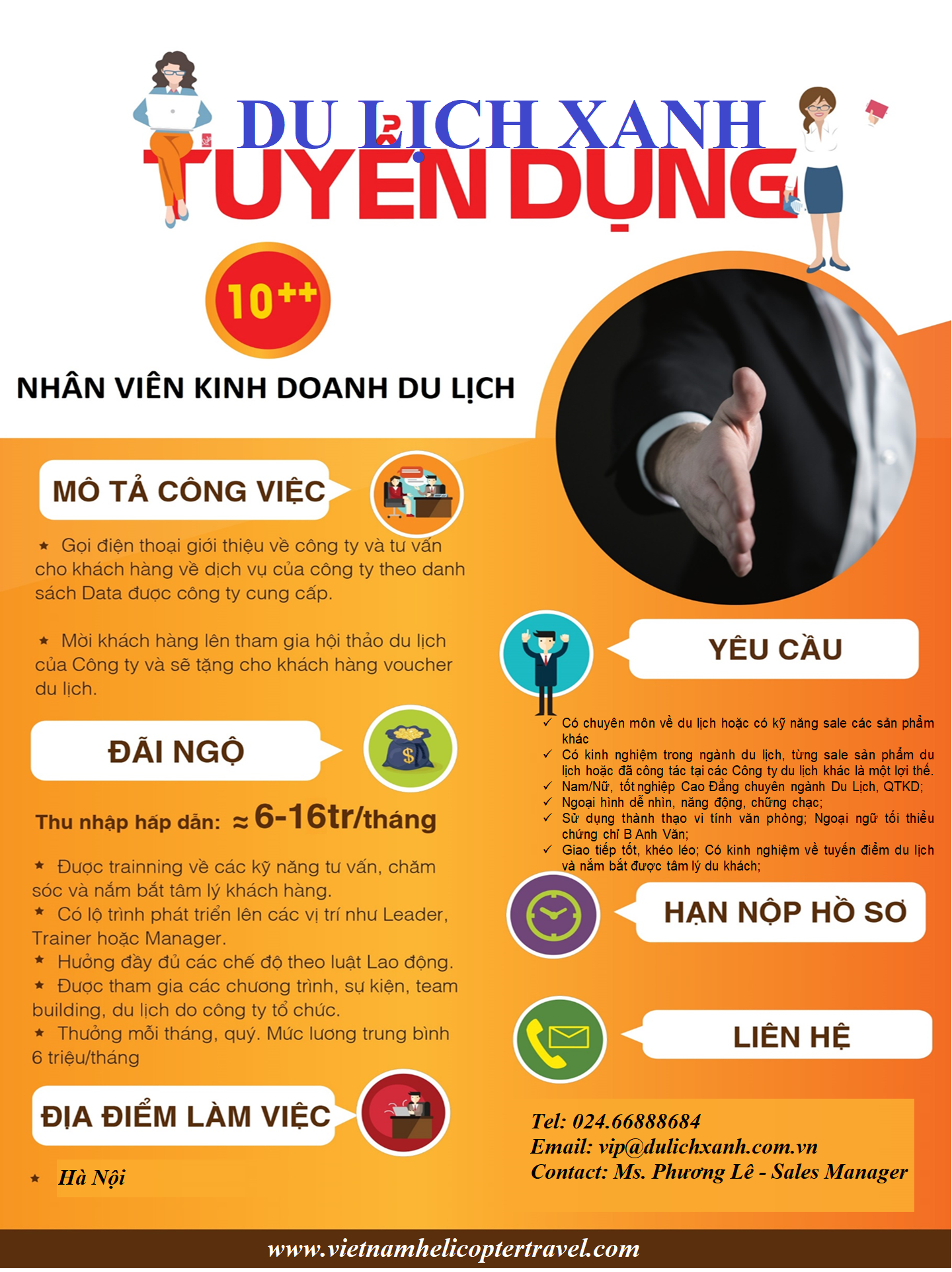 Tuyển dụng nhân viên kinh doanh du lịch hè 2021 - Hãy đồng hành cộng sự cùng Du Lịch Xanh 2021